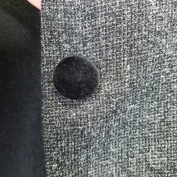 Giorgio Fiorlini Blazer Women's 16 Grey Tweed Black Velvet Collar Equestrian VTG - Picture 5 of 16